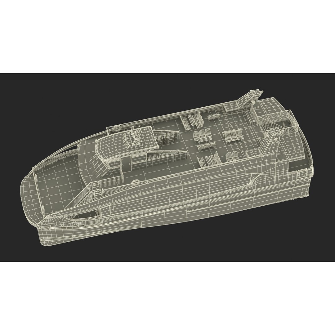 River Passenger Ferry 3D Model – High Quality PBR Asset, FBX, OBJ - View 31