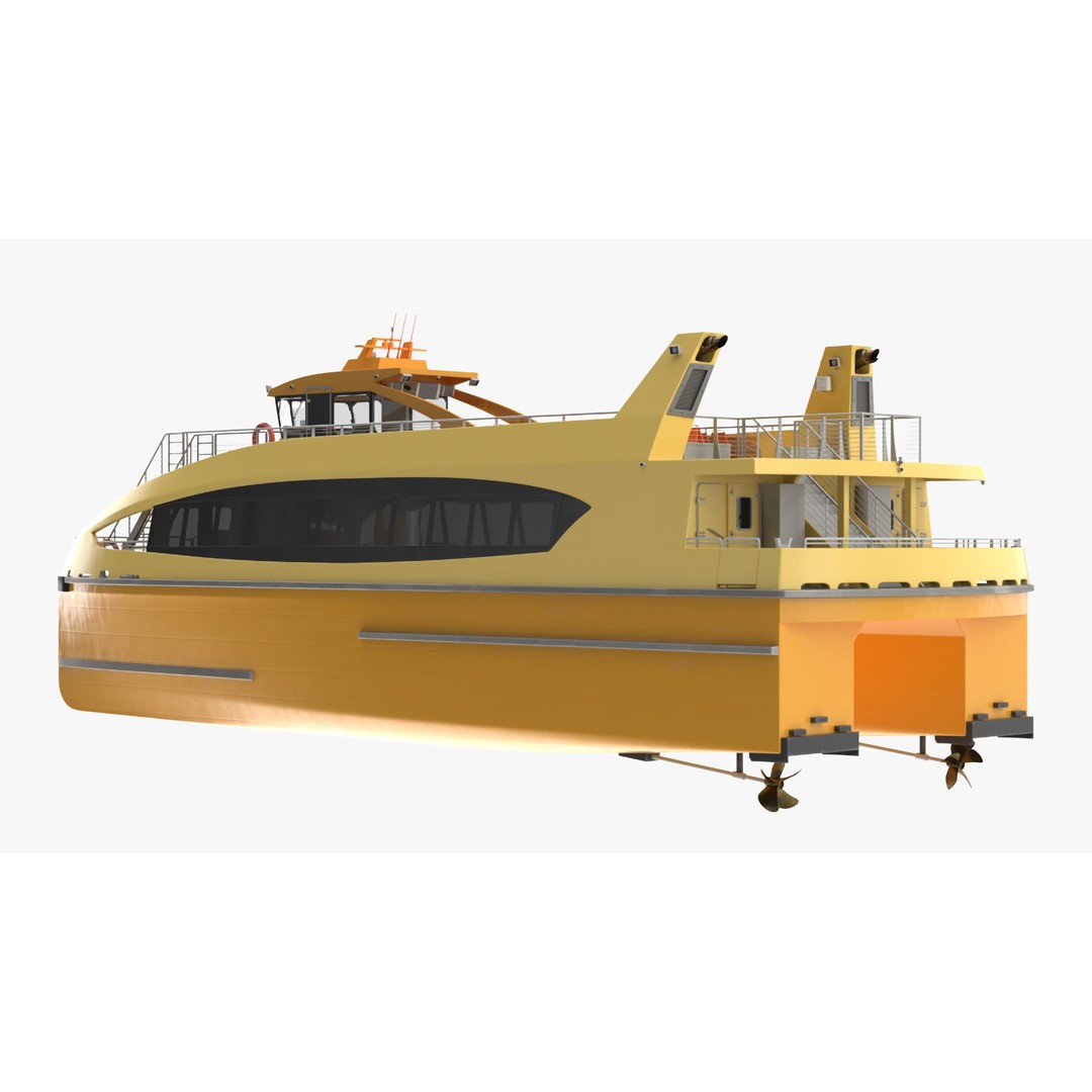 River Passenger Ferry 3D Model – High Quality PBR Asset, FBX, OBJ - View 9
