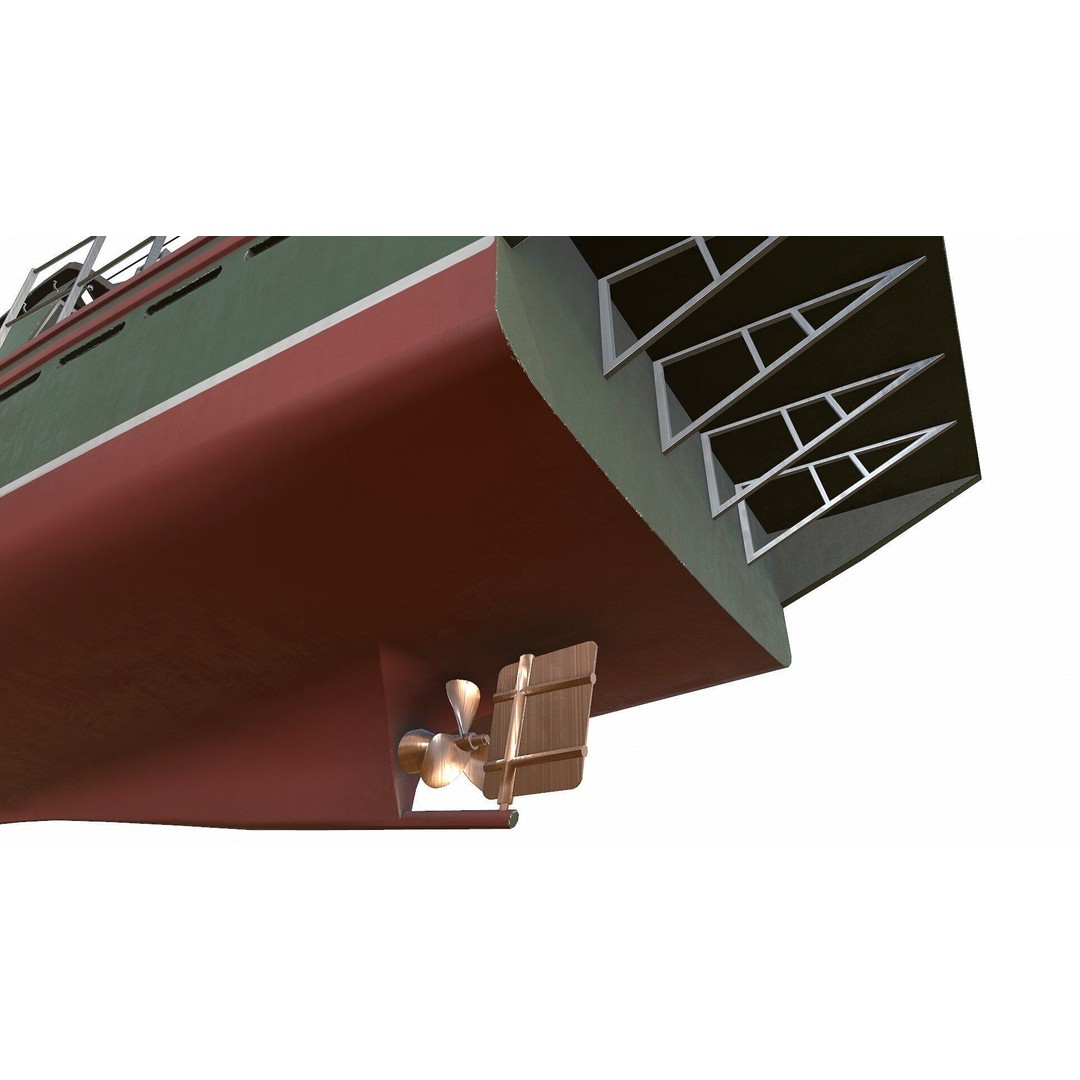 Fishing Boat 3D Model – Low Poly PBR Game Asset, FBX, OBJ - View 23
