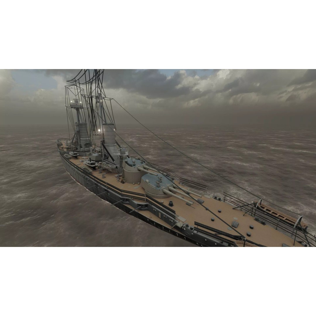 WW1 Detailed Steam Generic Battleship 3D Model – Textured Naval Asset, Lumion Ready - View 39