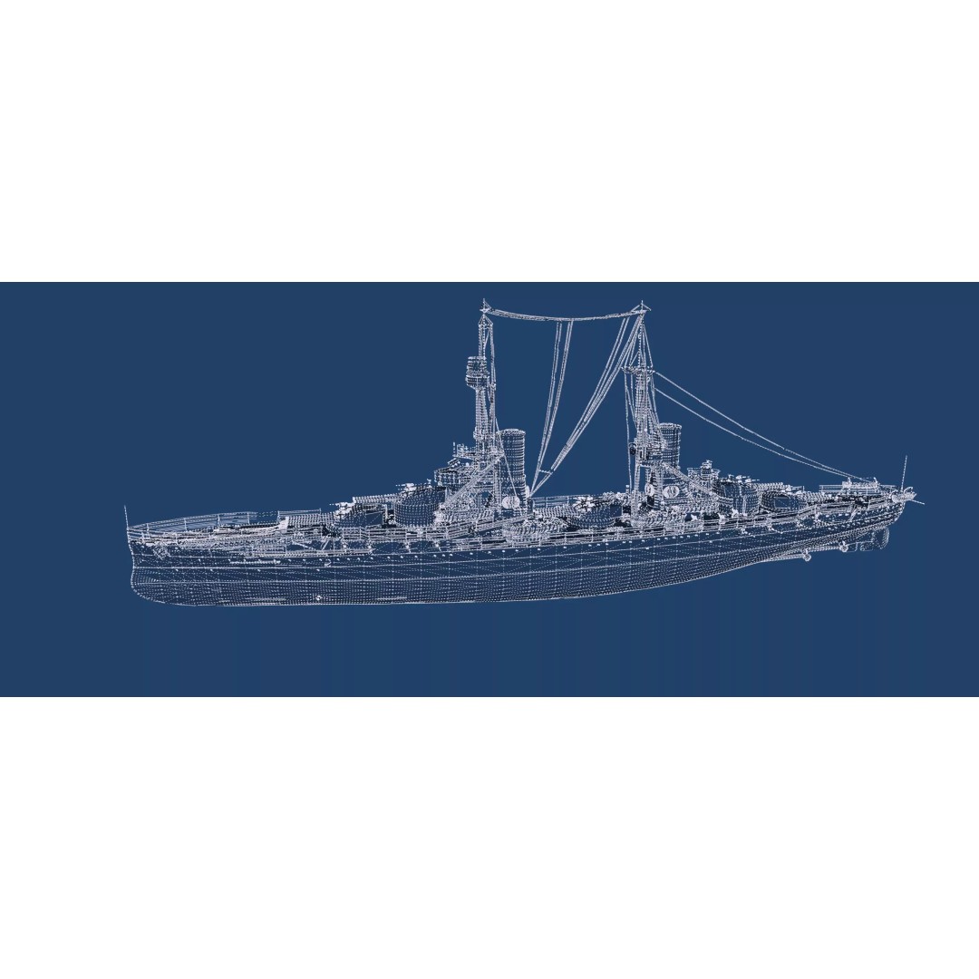 WW1 Detailed Steam Generic Battleship 3D Model – Textured Naval Asset, Lumion Ready - View 49