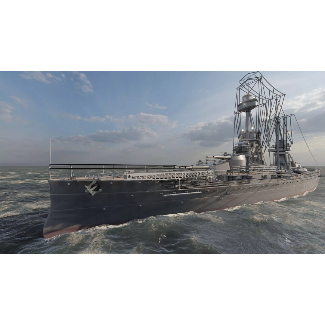 WW1 Detailed Steam Generic Battleship 3D Model – Textured Naval Asset, Lumion Ready - View 9