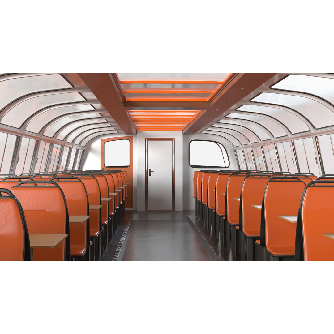 Amsterdam Canal Orange Cruise Boat 3D Model – PBR Textured, FBX & OBJ Formats - View 14