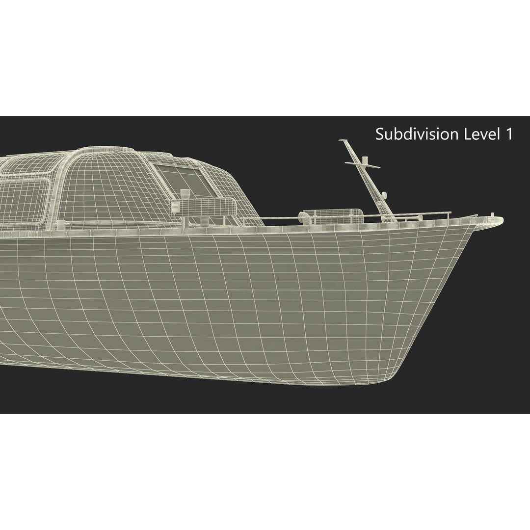 Amsterdam Canal Orange Cruise Boat 3D Model – PBR Textured, FBX & OBJ Formats - View 18