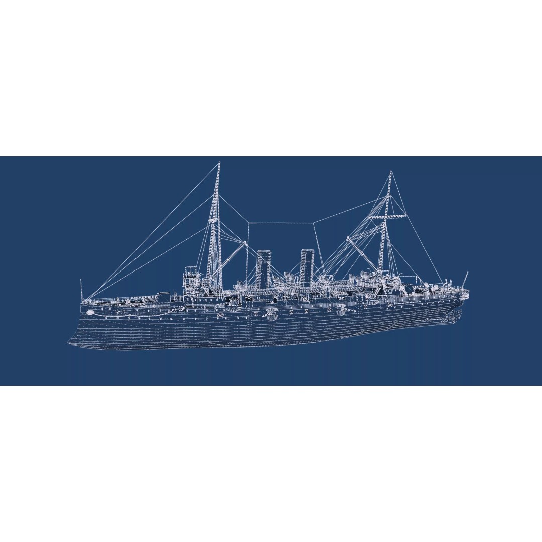 Late 1800s Royal Navy Cruiser 3D Model – High Detail, Game-Ready, Lumion - View 49