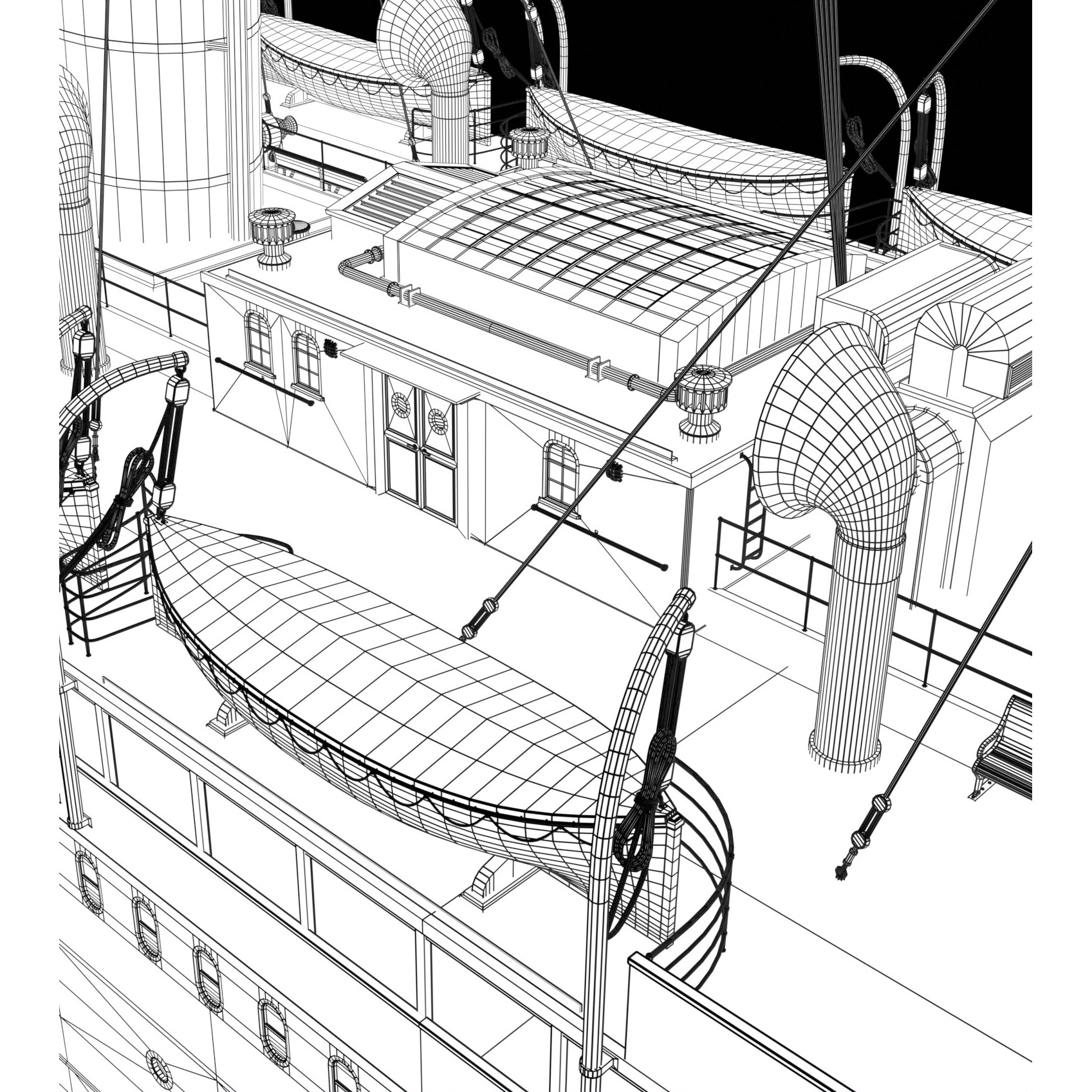 Steam Liner - Historic Watercraft 3D Model