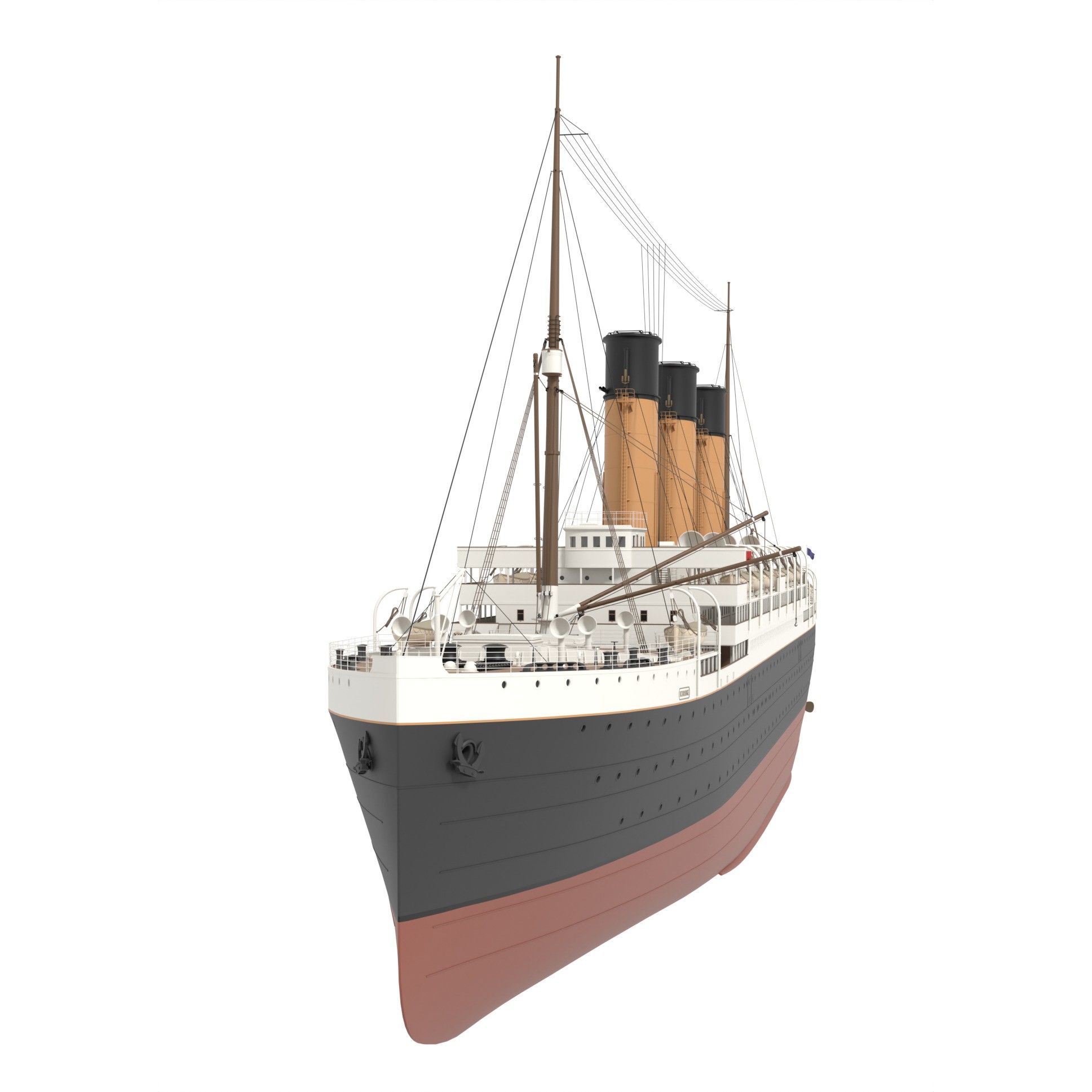 Steam Liner - Historic Watercraft 3D Model - View 10