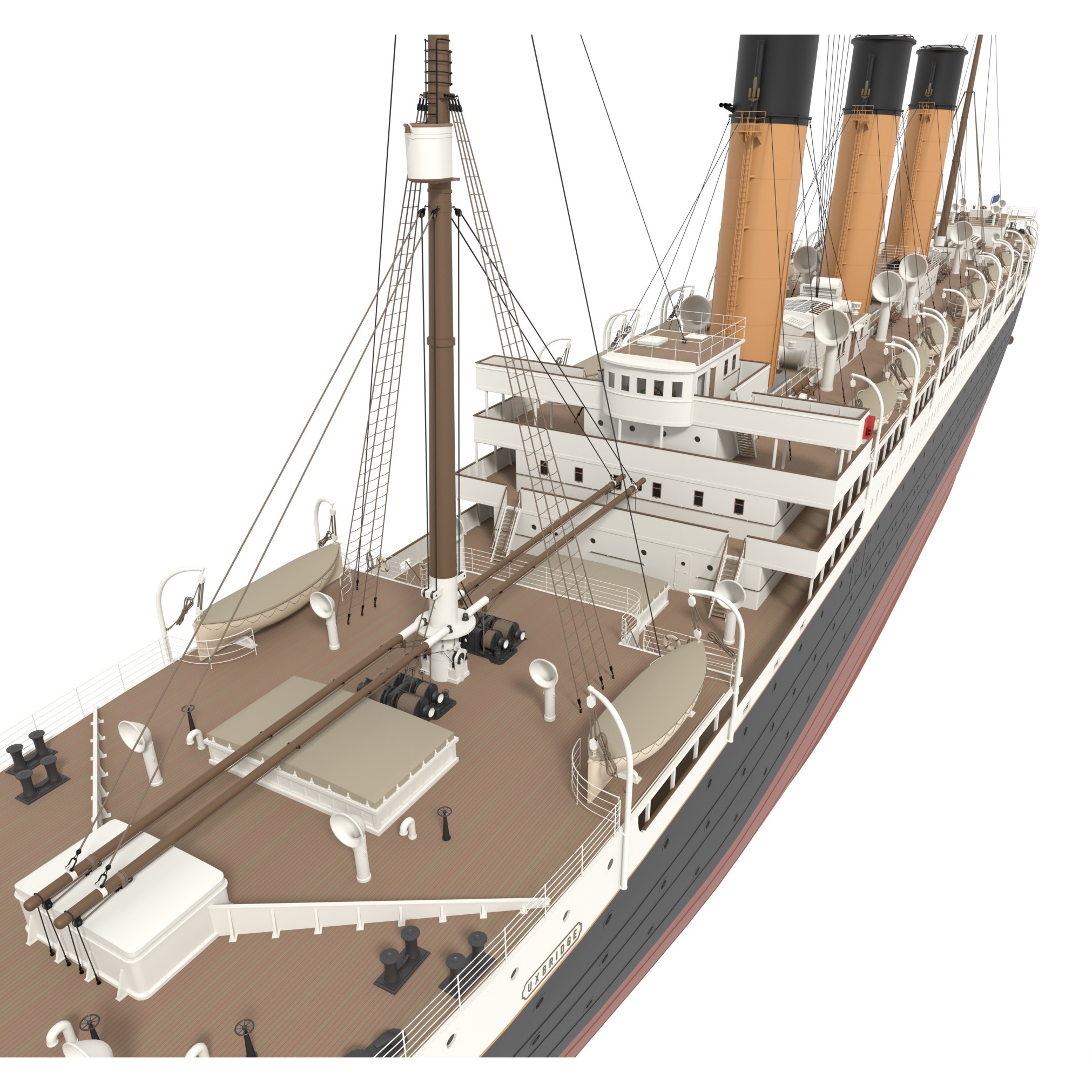 Steam Liner - Historic Watercraft 3D Model - View 12