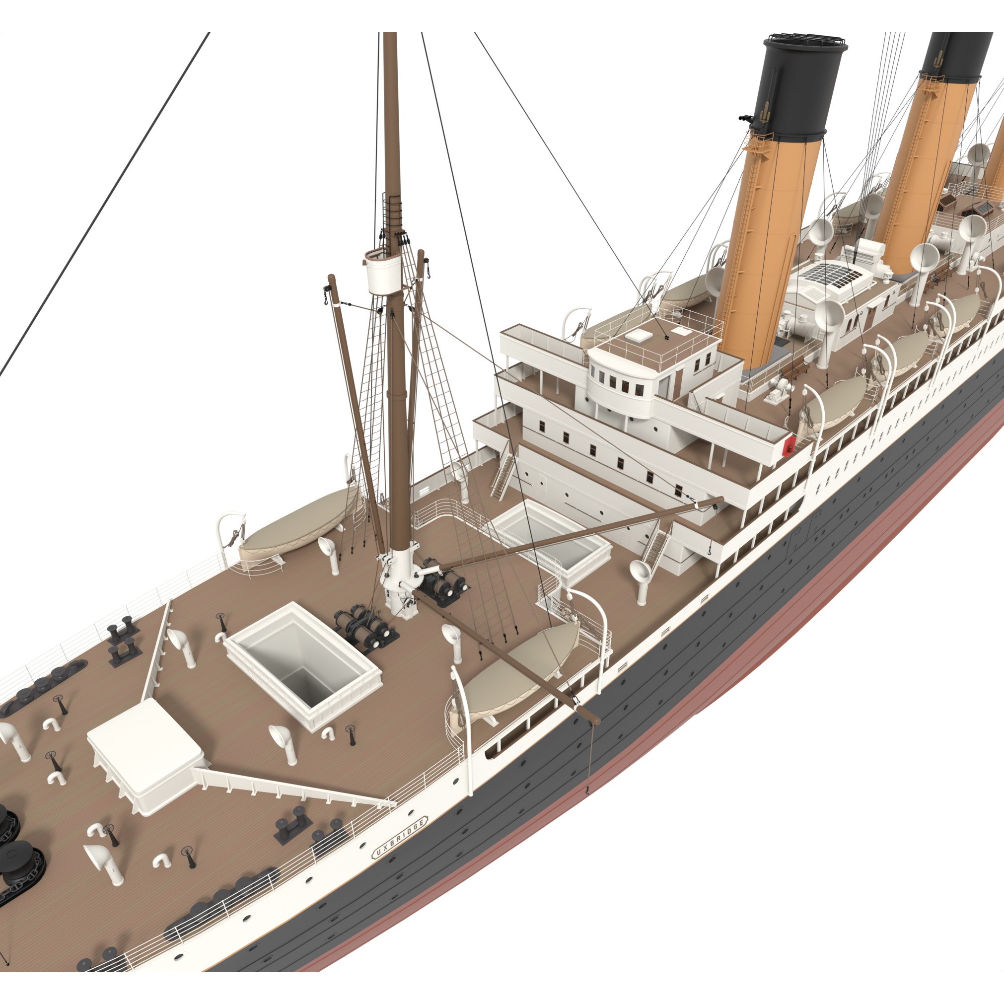 Steam Liner - Historic Watercraft 3D Model - View 13