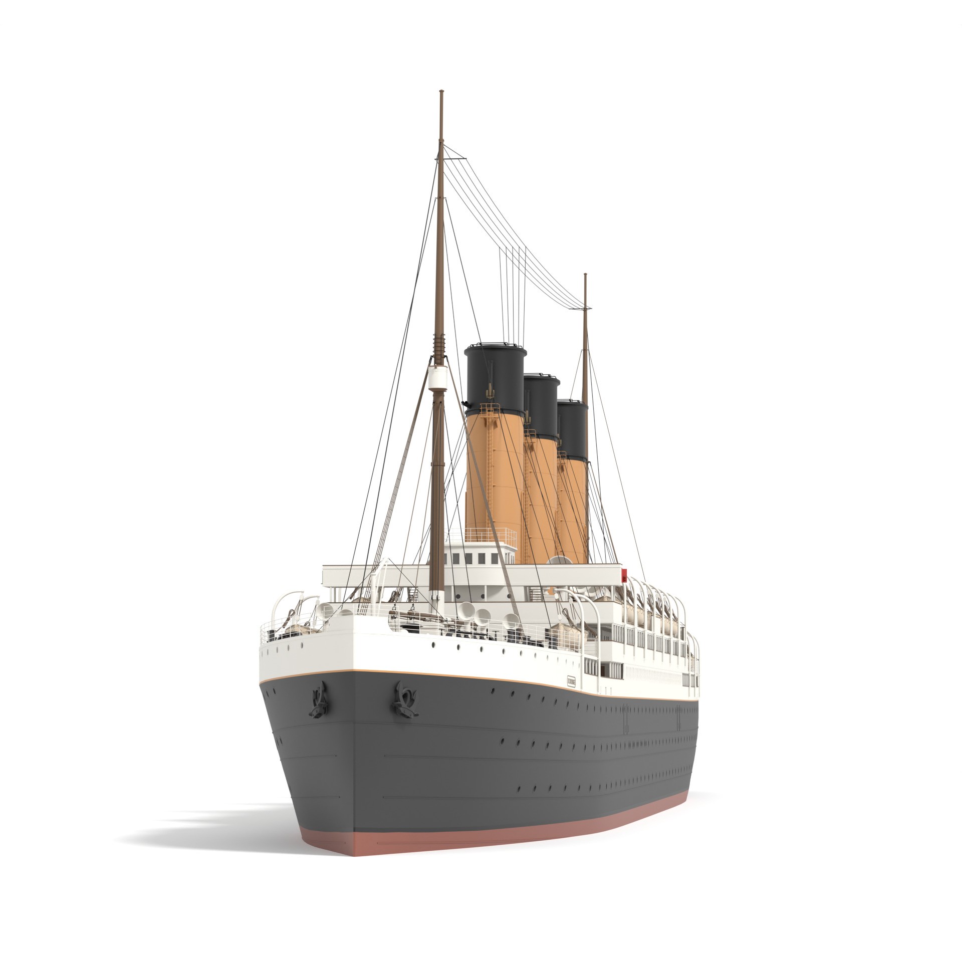 Steam Liner - Historic Watercraft 3D Model - View 16