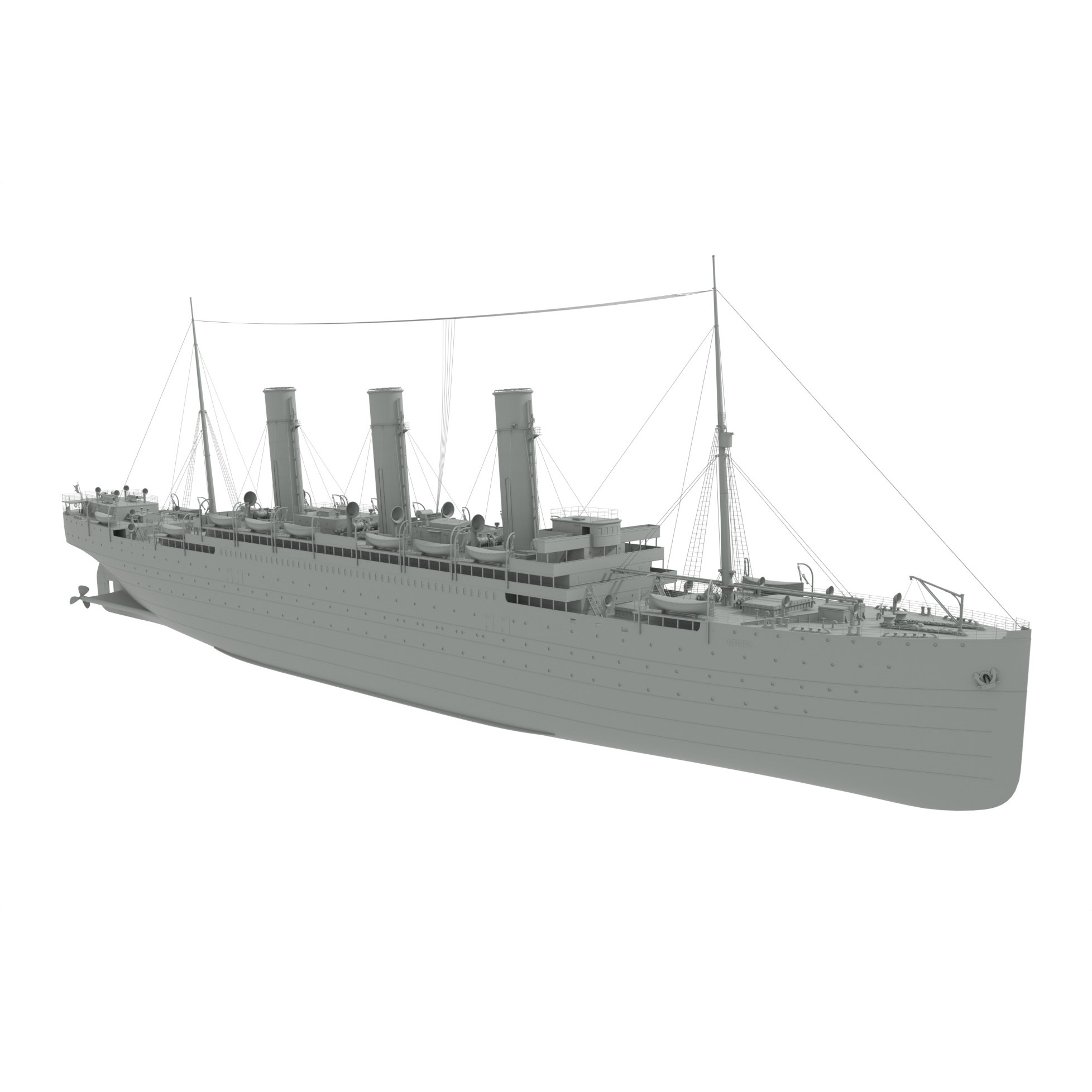 Steam Liner - Historic Watercraft 3D Model - View 17