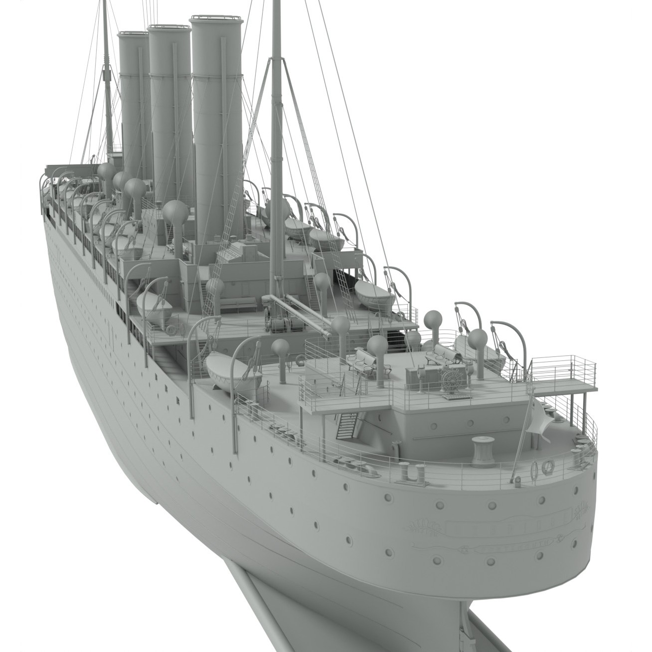 Steam Liner - Historic Watercraft 3D Model - View 18
