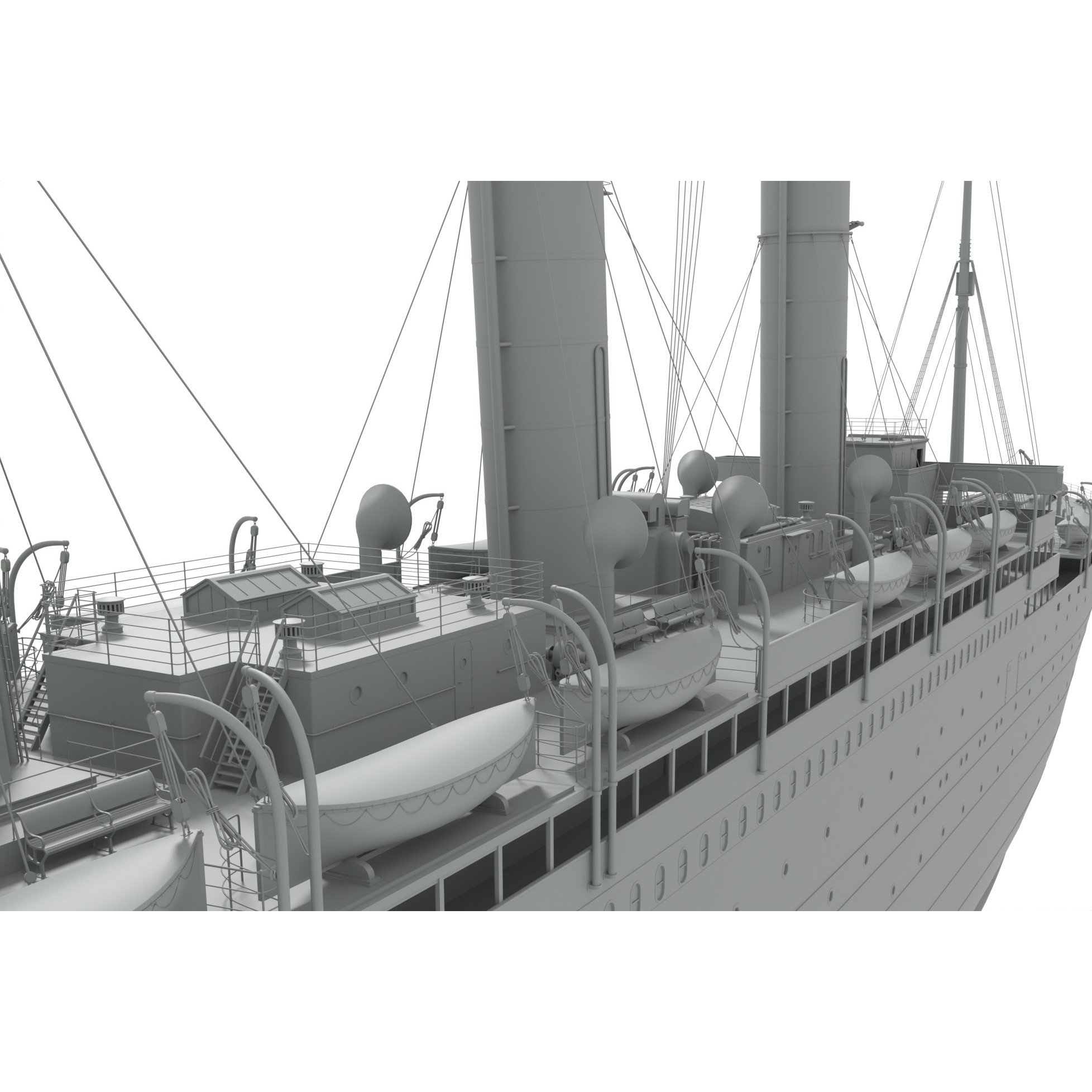 Steam Liner - Historic Watercraft 3D Model - View 19