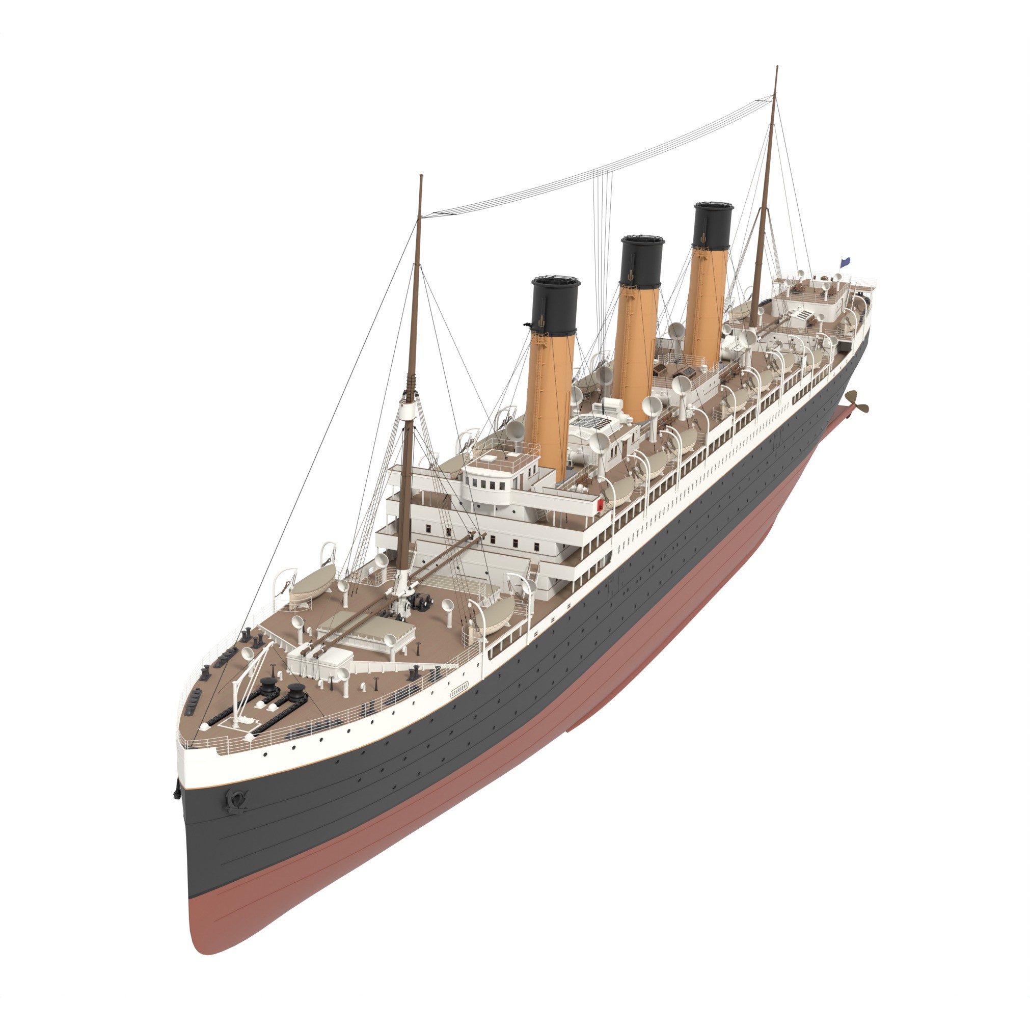 Steam Liner - Historic Watercraft 3D Model - View 4