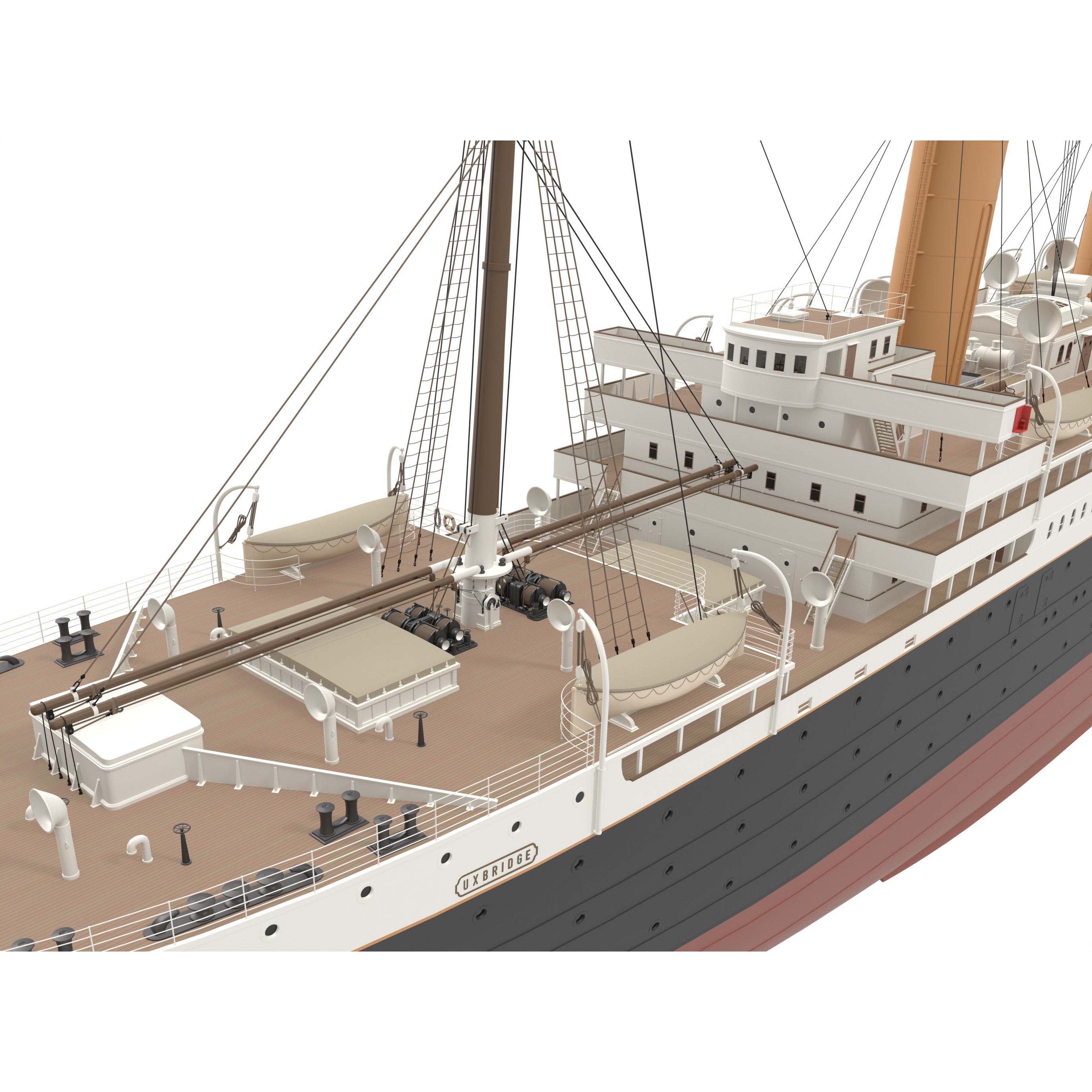 Steam Liner - Historic Watercraft 3D Model - View 6