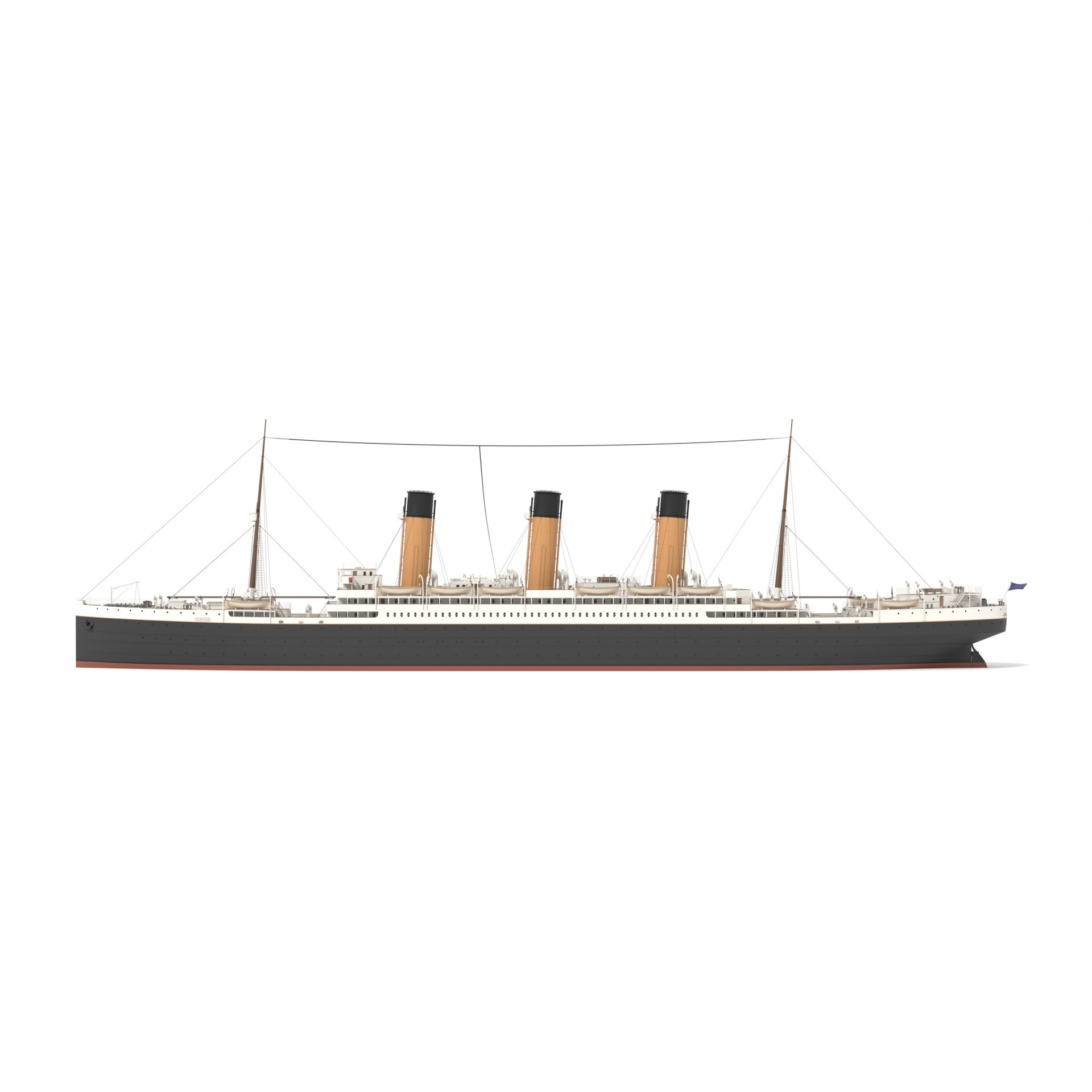 Steam Liner - Historic Watercraft 3D Model - View 7