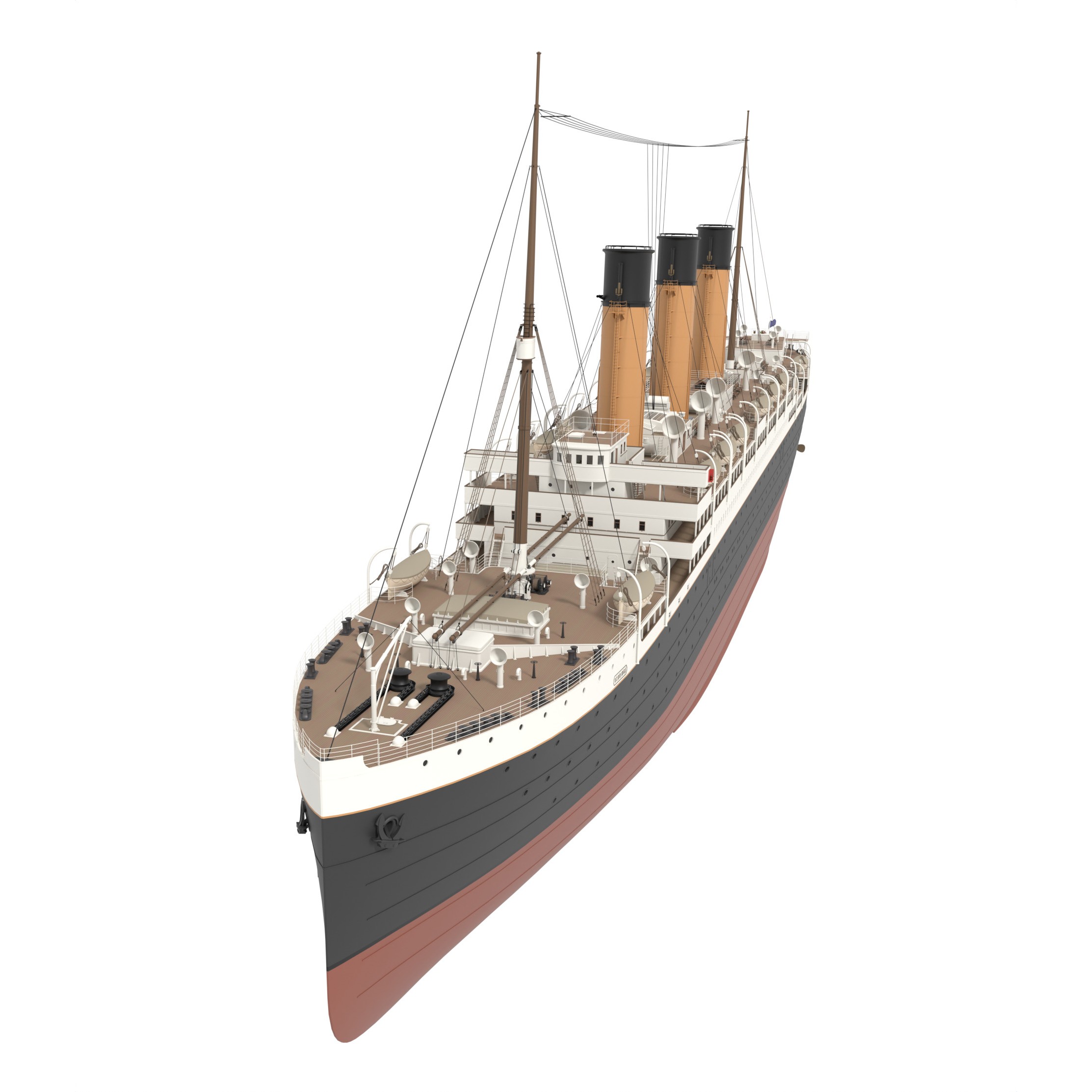 Steam Liner - Historic Watercraft 3D Model - View 9