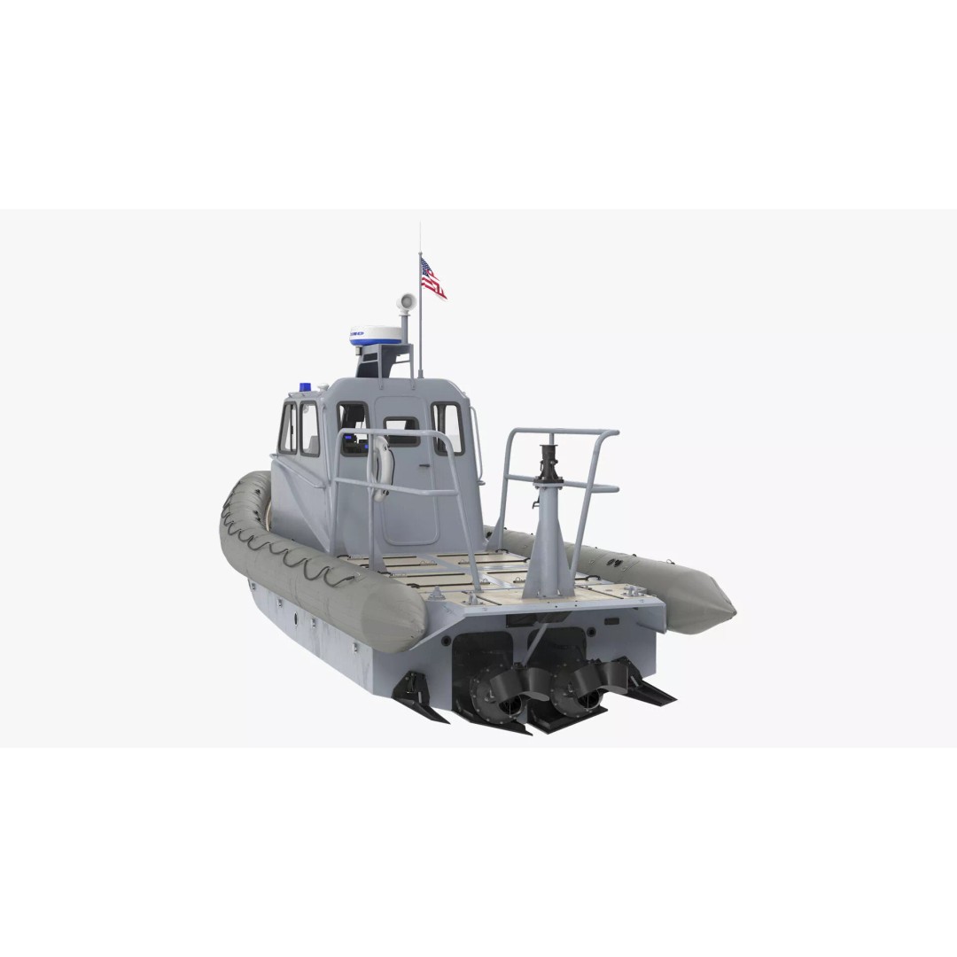 American Military Inflatable Assault Boat 3D Model – Rigged for Cinema 4D - View 6