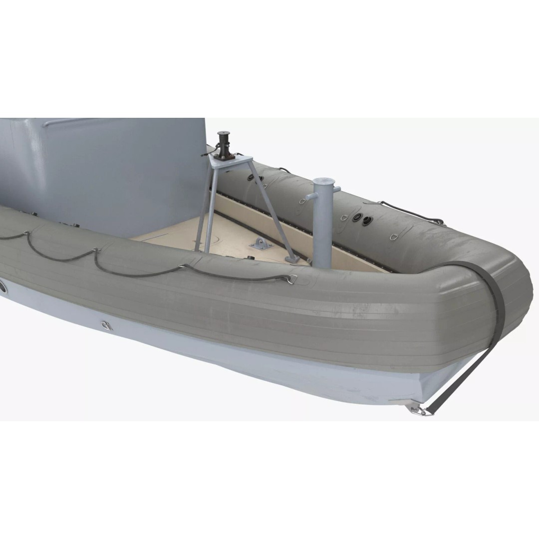 American Military Inflatable Assault Boat 3D Model – Rigged for Cinema 4D - View 9