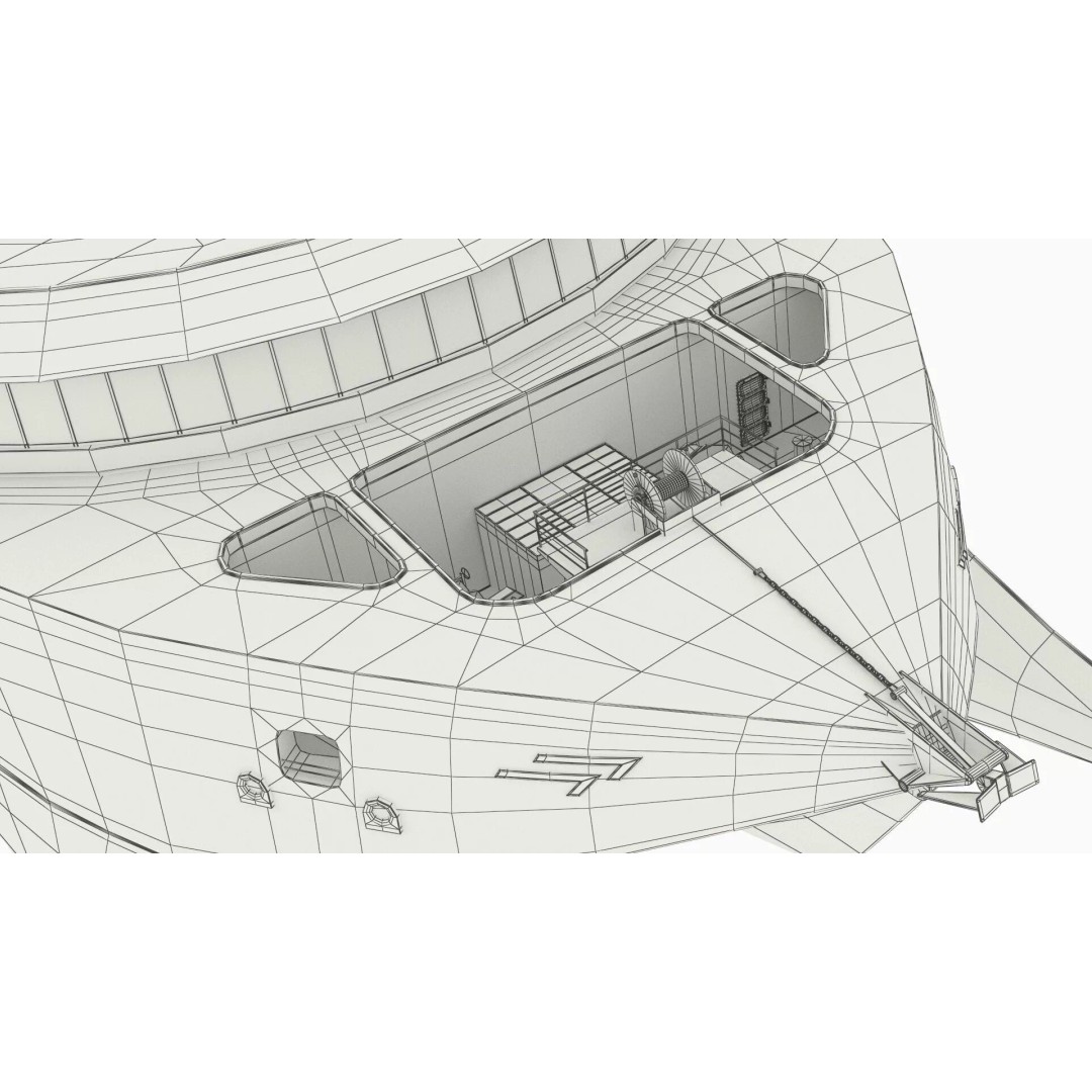 Armas Electric Twin-Hull Ship 3D Model – High-Quality Catamaran Ferry, FBX - View 23