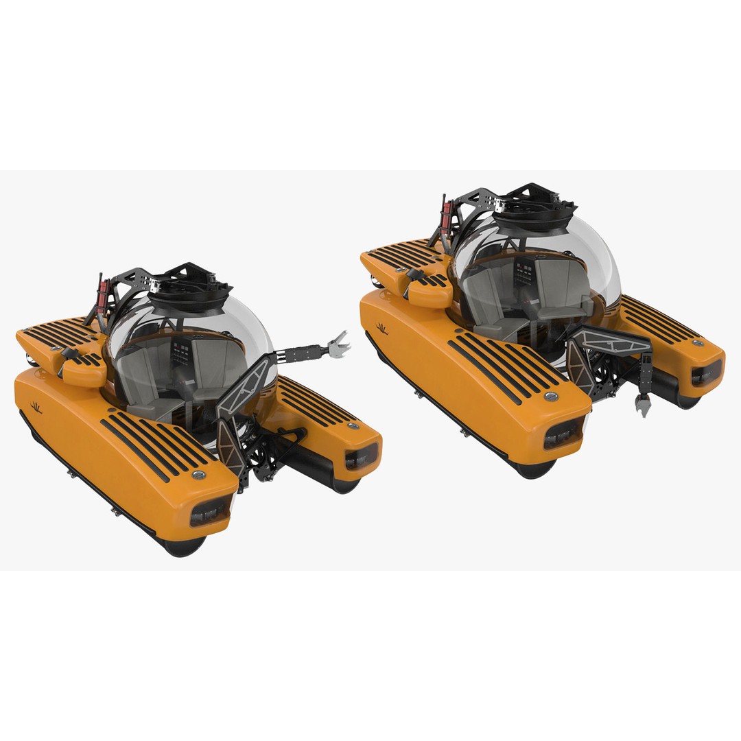 Triton 3300 Submarine 3D Model – Rigged, PBR Textured, FBX - View 12