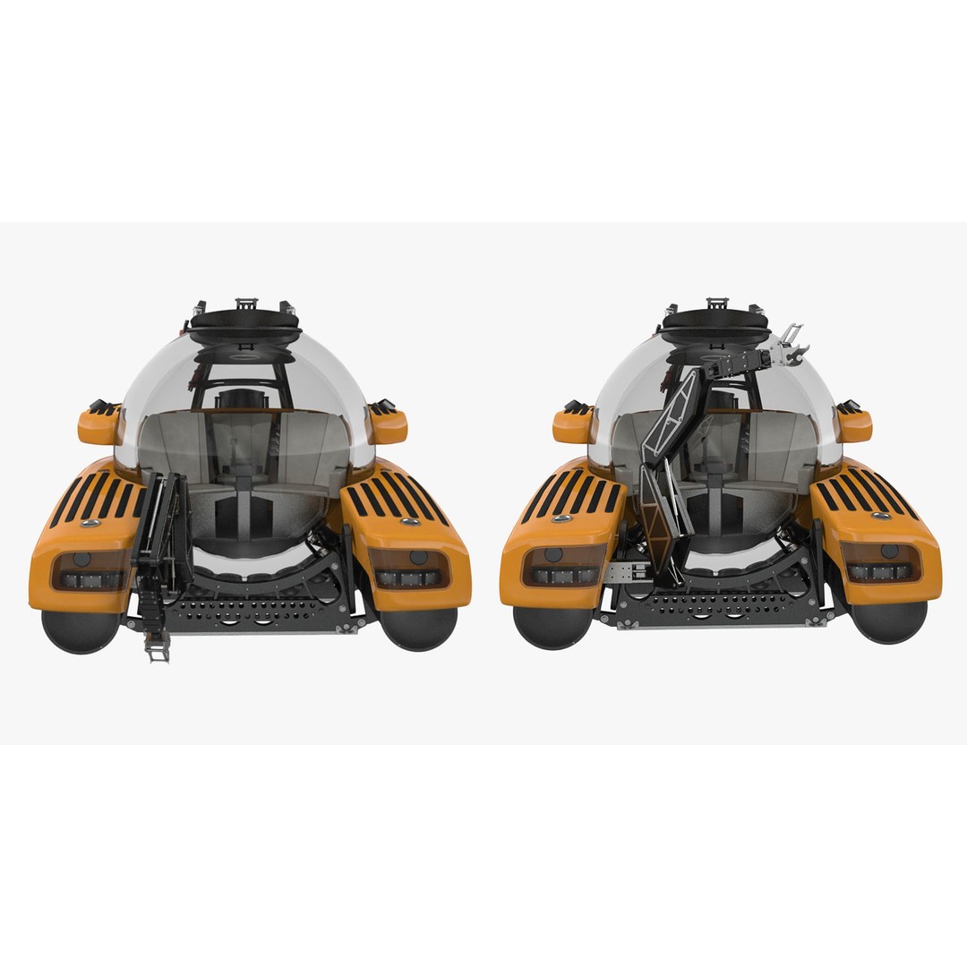 Triton 3300 Submarine 3D Model – Rigged, PBR Textured, FBX - View 13