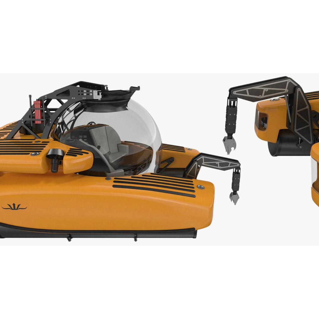 Triton 3300 Submarine 3D Model – Rigged, PBR Textured, FBX - View 14