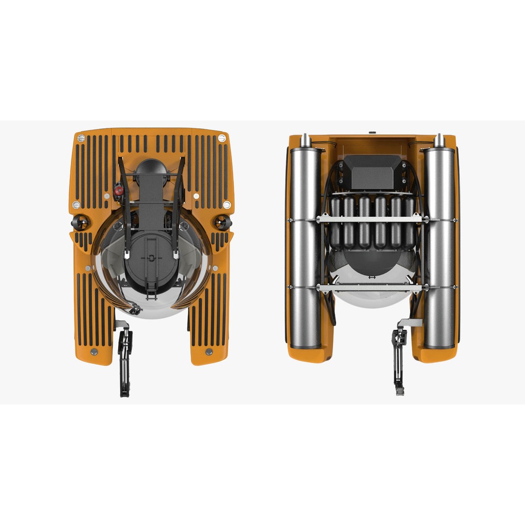 Triton 3300 Submarine 3D Model – Rigged, PBR Textured, FBX - View 21