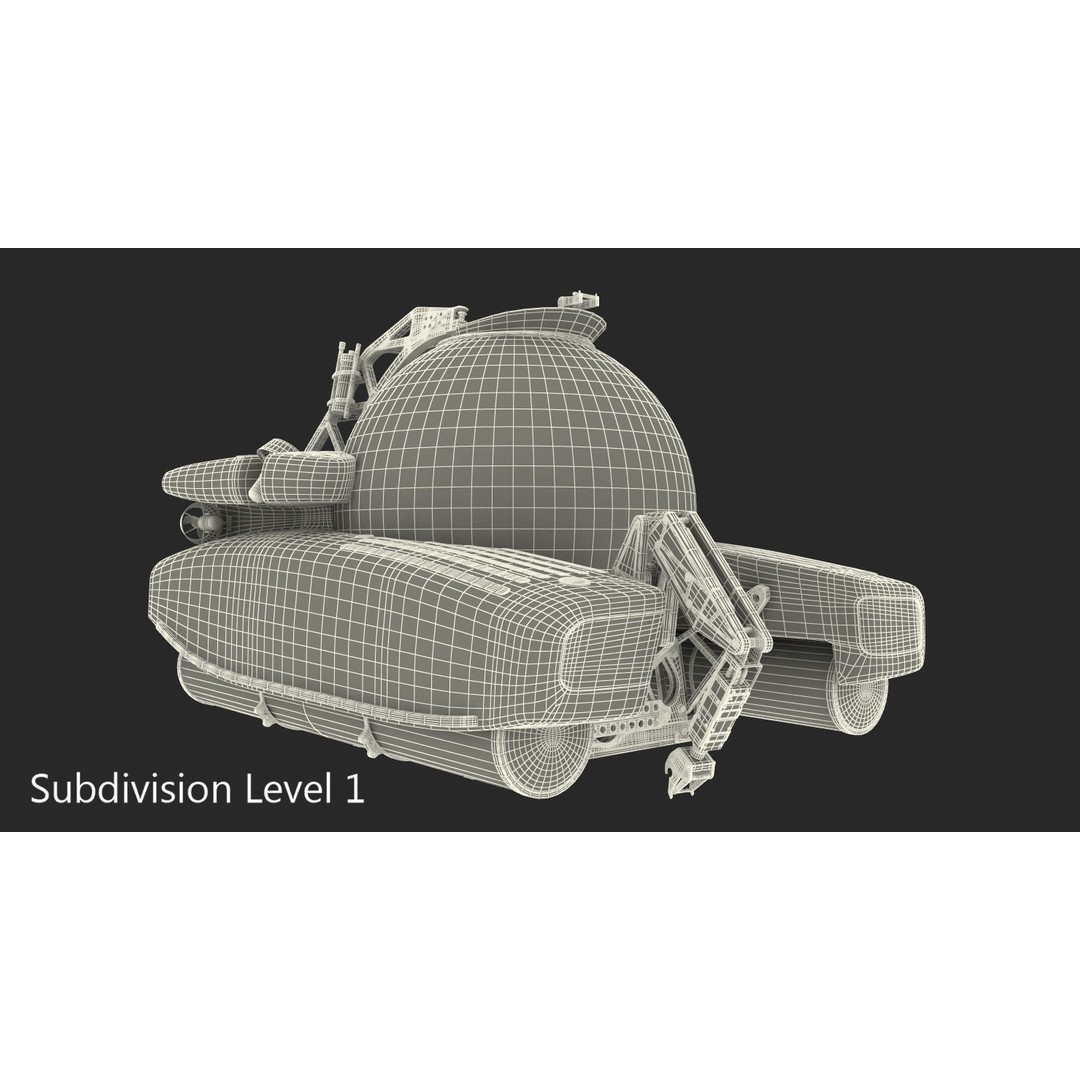 Triton 3300 Submarine 3D Model – Rigged, PBR Textured, FBX - View 23