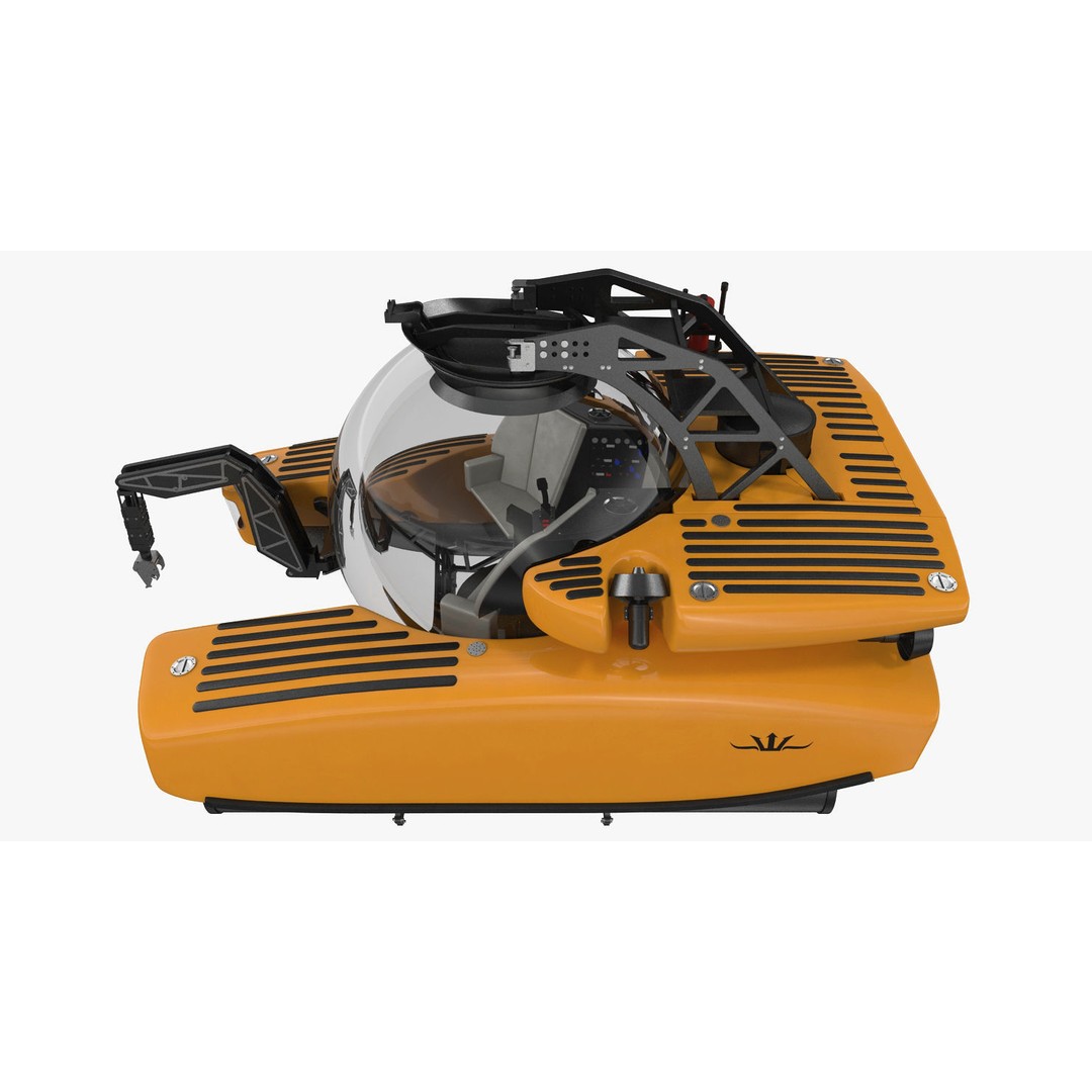 Triton 3300 Submarine 3D Model – Rigged, PBR Textured, FBX - View 3