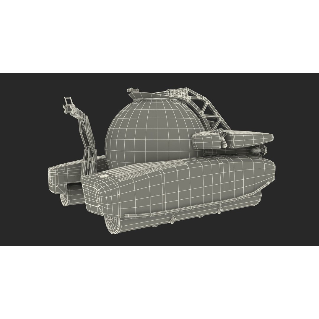 Triton 3300 Submarine 3D Model – Rigged, PBR Textured, FBX - View 35