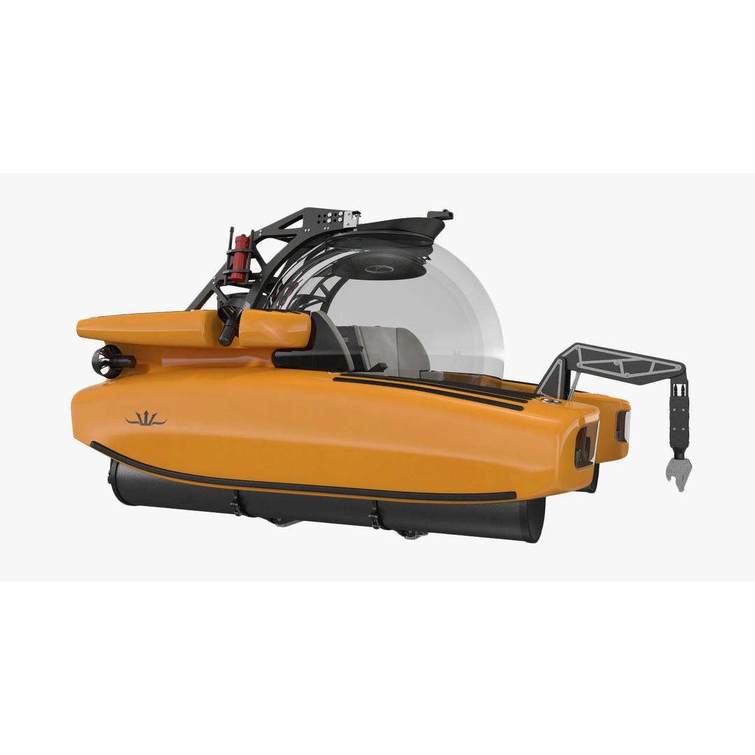 Triton 3300 Submarine 3D Model – Rigged, PBR Textured, FBX - View 5
