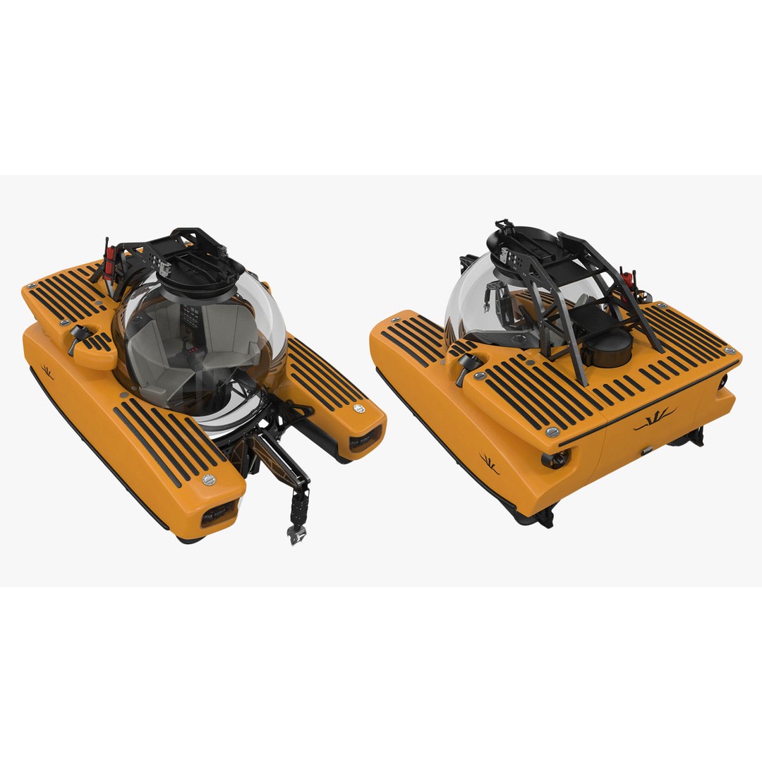Triton 3300 Submarine 3D Model – Rigged, PBR Textured, FBX - View 6