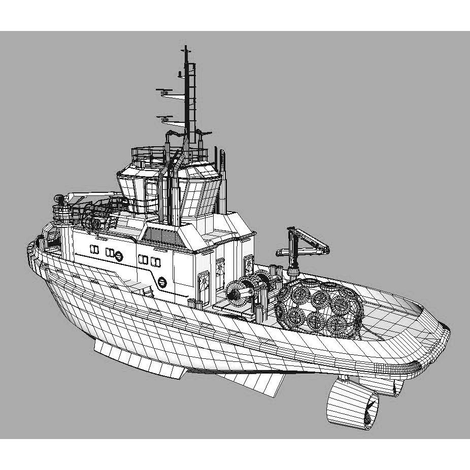 Smith Damietta Tugboat 3D Model – Low Poly PBR Vessel for Games - View 7