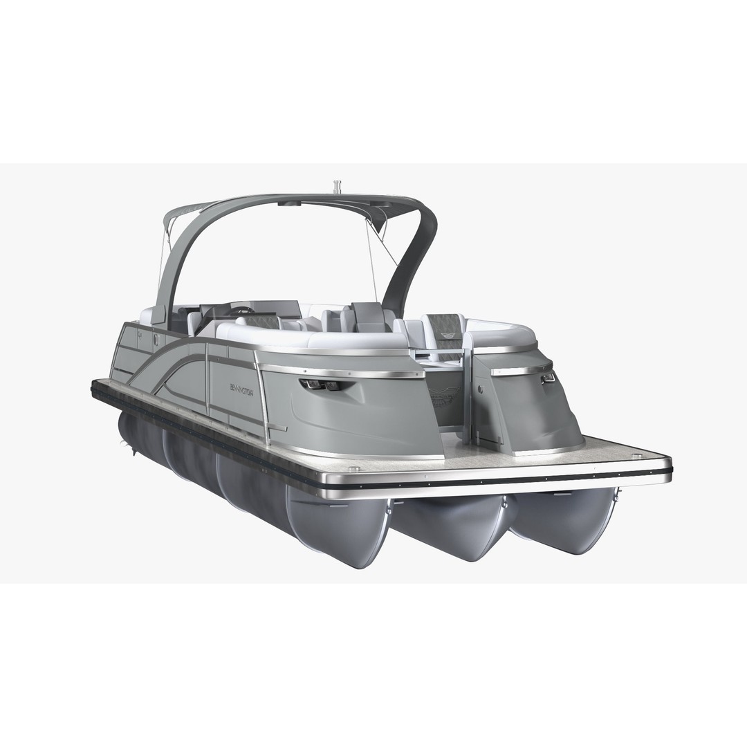 Bennington Q LINE 2024 Grey 3D Model – Luxurious Pontoon Boat, PBR Textures - View 10
