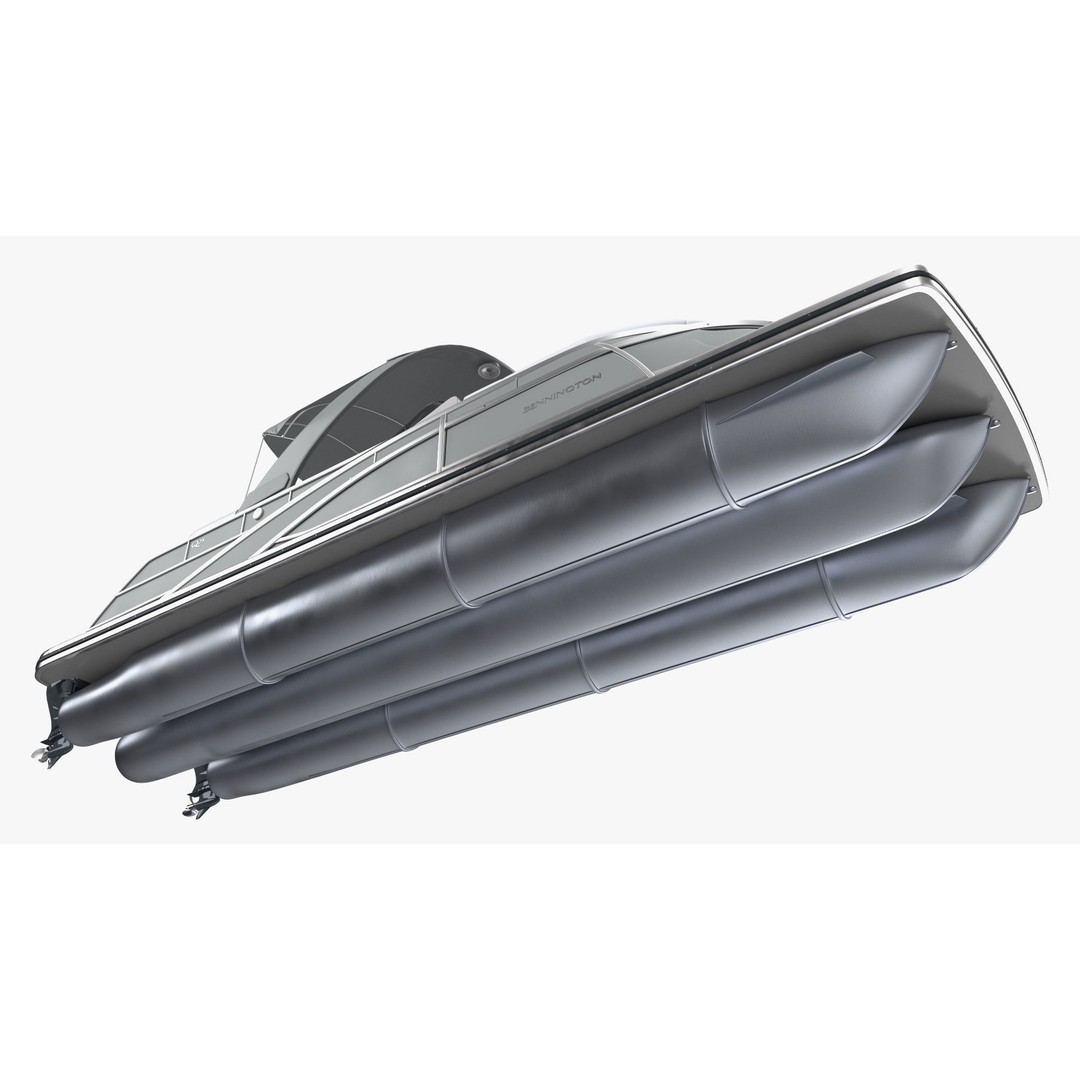 Bennington Q LINE 2024 Grey 3D Model – Luxurious Pontoon Boat, PBR Textures - View 14