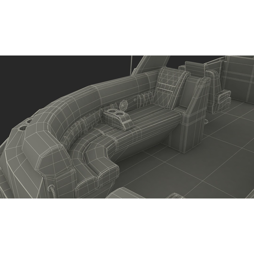 Bennington Q LINE 2024 Grey 3D Model – Luxurious Pontoon Boat, PBR Textures - View 29