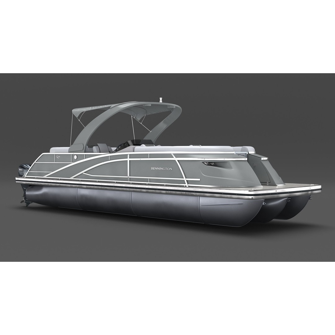 Bennington Q LINE 2024 Grey 3D Model – Luxurious Pontoon Boat, PBR Textures - View 7