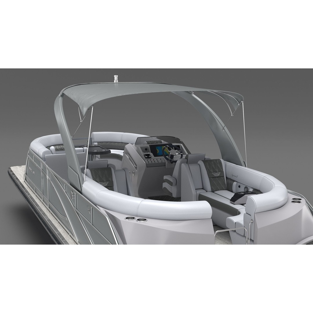 Bennington Q LINE 2024 Grey 3D Model – Luxurious Pontoon Boat, PBR Textures - View 8