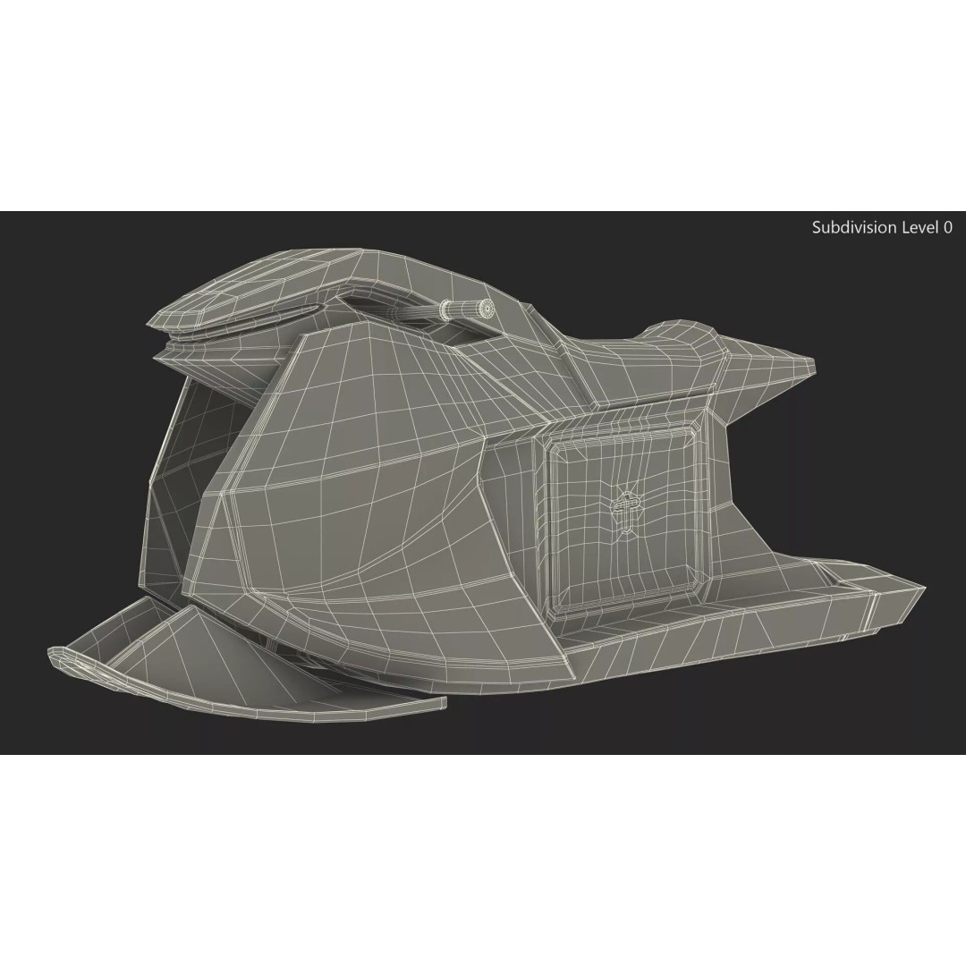 Searacer Jet Ski 3D Model – Futuristic Rigged Watercraft, FBX - View 15