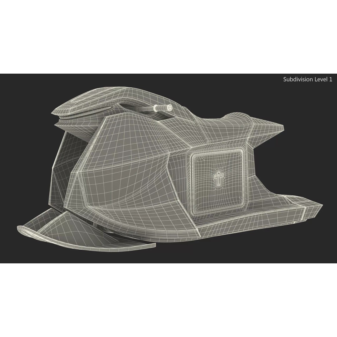 Searacer Jet Ski 3D Model – Futuristic Rigged Watercraft, FBX - View 16