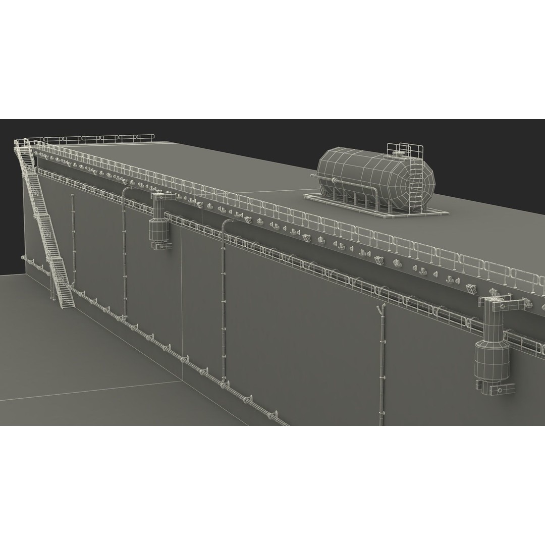 Ship Dry Dock 3D Model – Detailed Facility for Maritime Engineering
