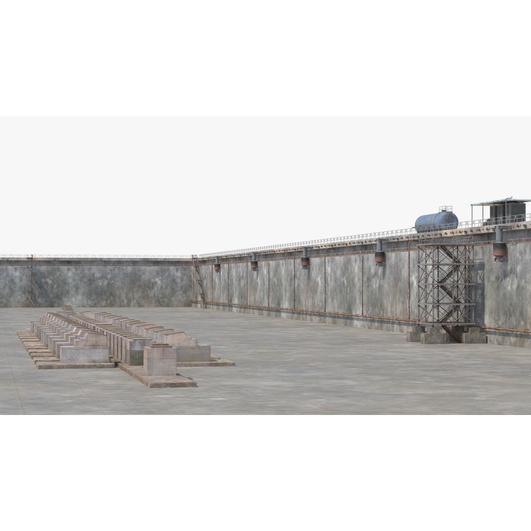Ship Dry Dock 3D Model – Detailed Facility for Maritime Engineering - View 11