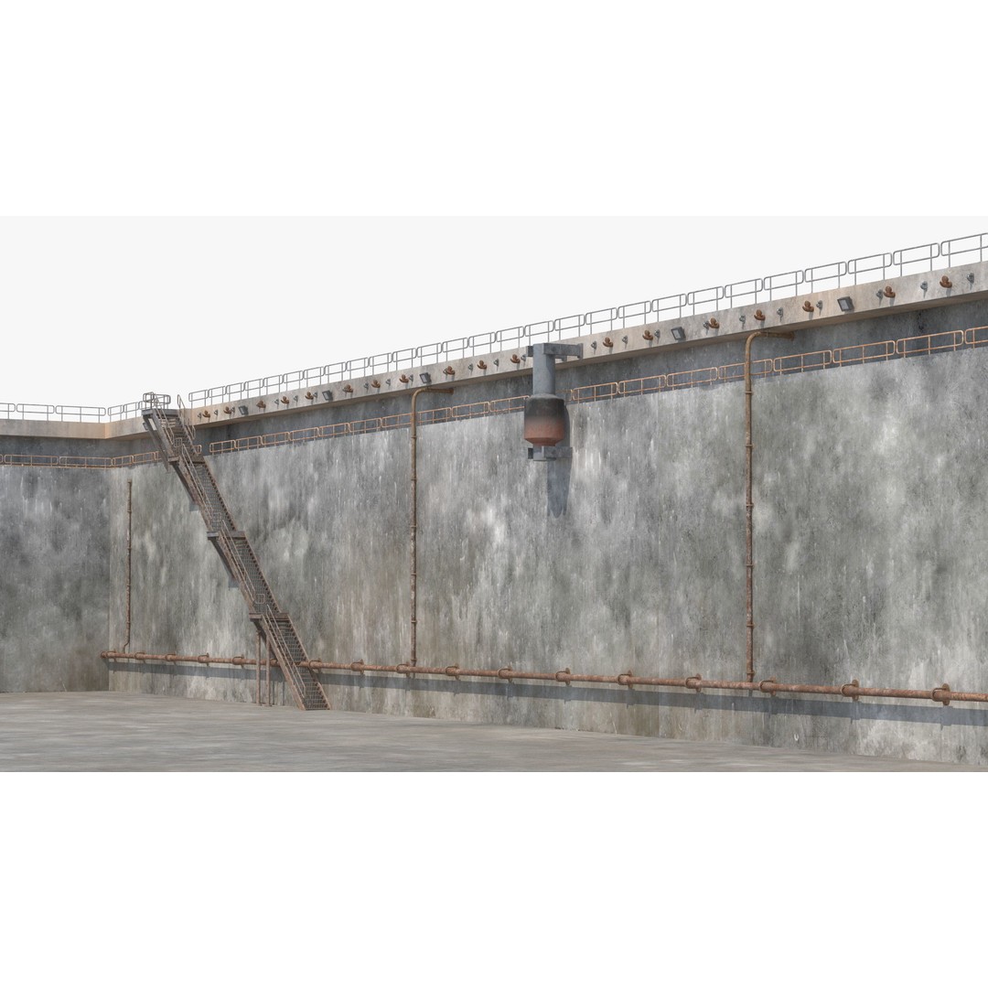 Ship Dry Dock 3D Model – Detailed Facility for Maritime Engineering - View 13