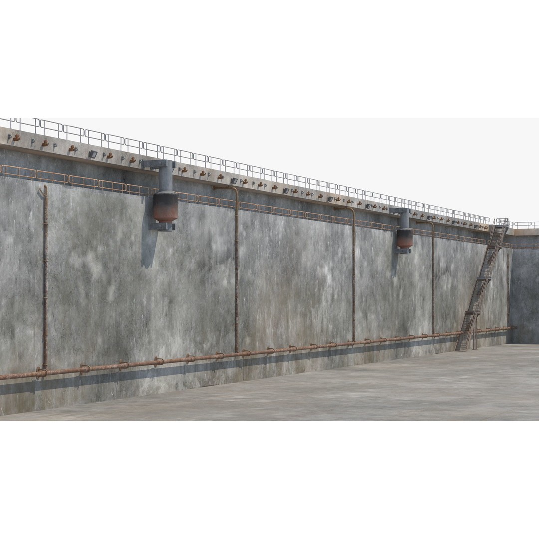 Ship Dry Dock 3D Model – Detailed Facility for Maritime Engineering - View 14