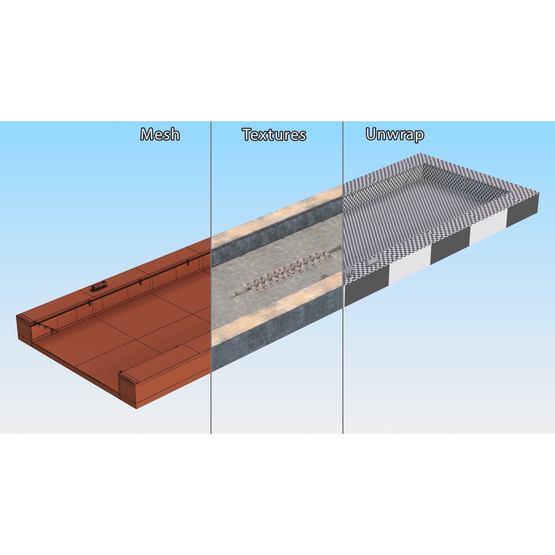 Ship Dry Dock 3D Model – Detailed Facility for Maritime Engineering - View 17