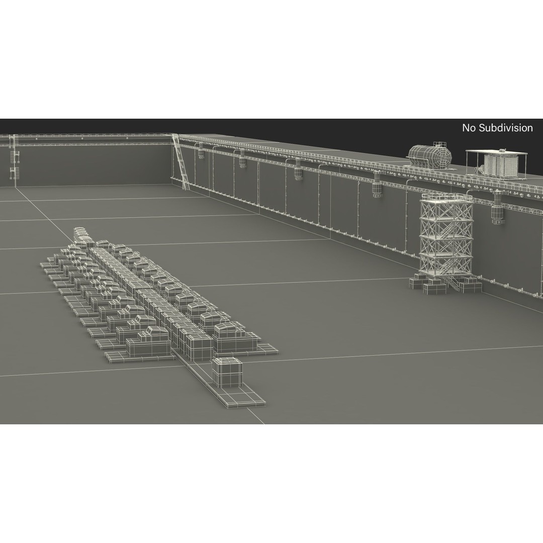 Ship Dry Dock 3D Model – Detailed Facility for Maritime Engineering - View 18