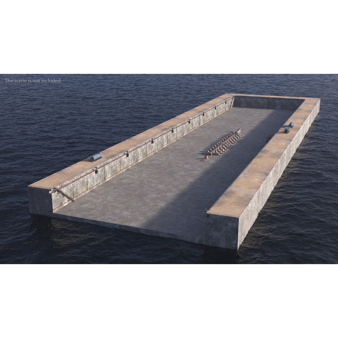 Ship Dry Dock 3D Model – Detailed Facility for Maritime Engineering - View 2