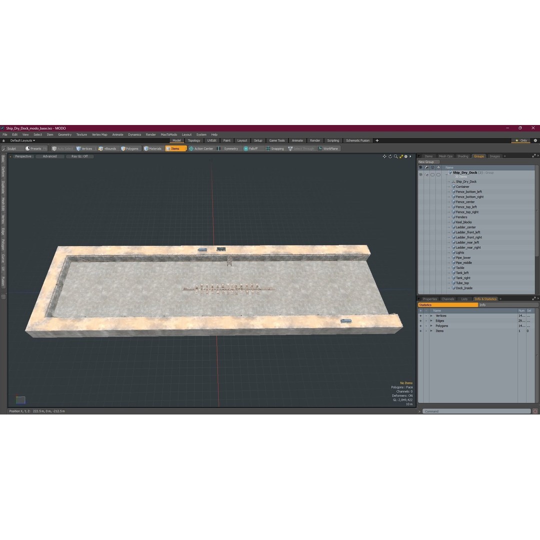 Ship Dry Dock 3D Model – Detailed Facility for Maritime Engineering - View 22