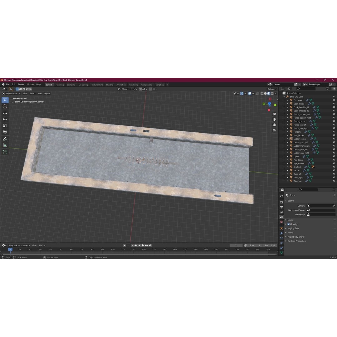 Ship Dry Dock 3D Model – Detailed Facility for Maritime Engineering - View 23